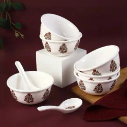 Wonderchef Royal Red Melamine Soup Bowl - Set of 6-10