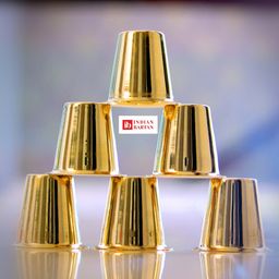 Indian Bartan Brass Tea Glasses Set of 6- 600 ml-picture-22