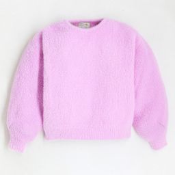 Cherry Crumble By Nitt Hyman Puffed Full Sleeves Solid Neck Sweater - Baby Pink-image-6