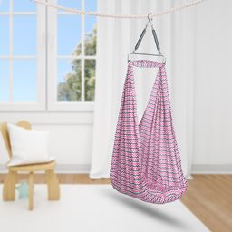 SafeChamp Meander Baby Swing Cradle With Mosquito Net , Pillow And Spring (Pink)-15
