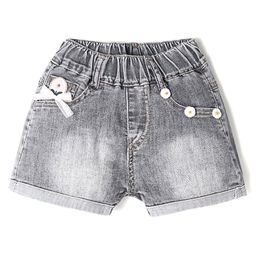 Kookie Kids Solid Shorts with Floral Applique - Black-image-53