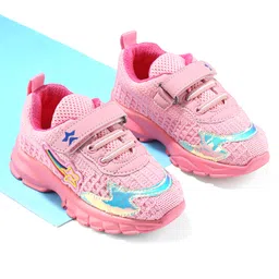 Cute Walk by Babyhug Velcro Closure Sneakers with Star Applique- Pink-picture-8