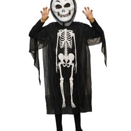 Itsmycostume Halloween Theme Full Sleeves Skeleton Witch Costume Set - Black-image-69