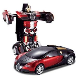 FUNVERSE Plastic Battery Operated Converting Car to Robot, Robot to Car Automatically,Robot Toy, with Light and Sound for Kids Indoor and Outdoor 3 Year ( Red )-image-17