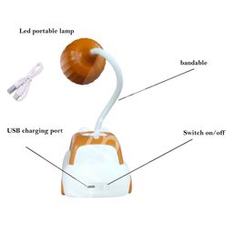 FunBlast LED Rechargeable Table Lamp  Brown image 2