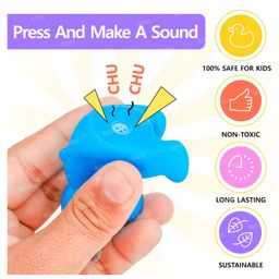 Fiddlerz 12 Pieces Chu Chu Bath Toys - Animal Shape & Color May Vary image 2