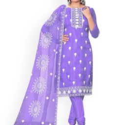 Maroosh Floral Embroidered Organza Unstitched Dress Material-image-68