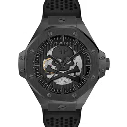 PHILIPP PLEIN Men Brass Skeleton Dial & Straps Analogue Automatic Motion Powered Watch PWPFA0924-17