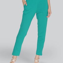 LYRA Women Green Smart Solid Trouser-picture-53