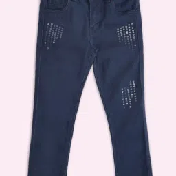 Pantaloons Junior Blue Cotton Embellished Jeans-image-53