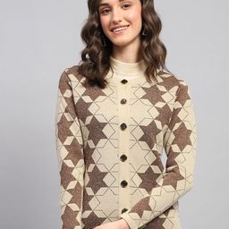 Monte Carlo Women Ribbed Woollen Cardigan-image-61