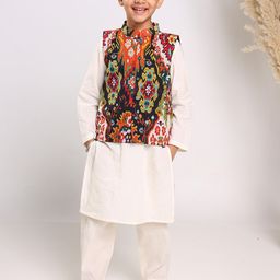 EthIndia Boys Regular Pure Cotton Kurta with Pyjamas-image-54