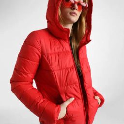 Only Red Regular Fit Puffer Jacket-0