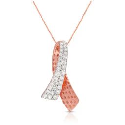 Malabar Gold and Diamonds 18k Rose Gold Casual Diamond Pendant with Chain for Women-image-30