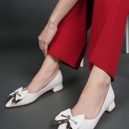 Lavie Women Block Heel Pumps with Bows-image-14