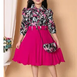 Zenat Pink Cotton Dresses-46
