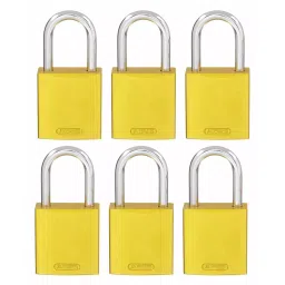BRADY Lockout Padlock with 12 Keys Aluminum Yellow, 24UY73-image-95