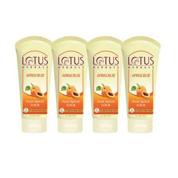 Lotus Herbals Apriscrub Set Of 4 Fresh Apricot Face Scrub-180g Each image 2