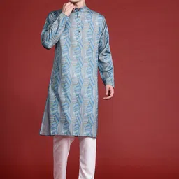 MANQ Men Ethnic Motifs Kurta-picture-39