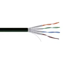 RS PRO Ethernet Cable Cat7a U/FTP Black LSZH Sheath 100 m Low Smoke Zero Halogen (LSZH), 1135910-11