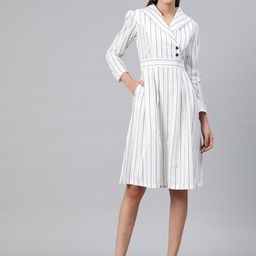 Cottinfab Striped Wrap Dress-image-62