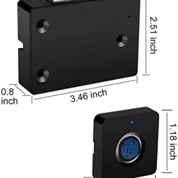 OKOS Fingerprint Lock for Drawer & Cabinet Smart Lock with Emergency USB Power Input for Home image 3