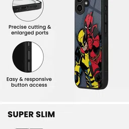 macmerise Cartoon Characters Printed iPhone 16 Plus Bumper Case Mobile Accessories image 5
