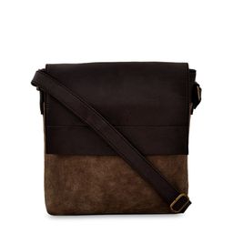 yelloe Men Brown Solid Messenger Bag-15