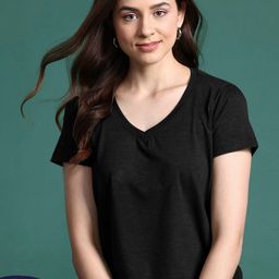 DressBerry V-Neck Pure Cotton Short Sleeves T-shirt-picture-26