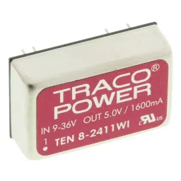 TRACO POWER CONVERTER, DC-DC, 5V, 8W, TEN 8-2411WI-picture-15