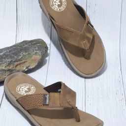 Woodland Men's Camel & Beige Flip Flops-20