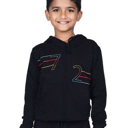 CRAZYPENGUIN ELITE Boys Alphanumeric Printed Hooded Sweatshirt-56
