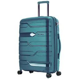 Nasher Miles Paris Hard-Sided Polypropylene Check-in  Dark Green 24 inch |65cm Trolley Bag-image-95
