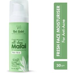 Nat Habit Clove Tea-Tree Terpene Plus Fresh Whipped All-Day Malai Anti Acne Face Moisturiser - 30 gm-21