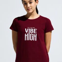 DOMIN8 Maroon Cotton Regular Fit Sports T-Shirt-image-83