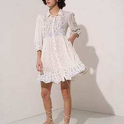 AKKRITI BY PANTALOONS Print Puff Sleeve Fit & Flare Dress-image-90