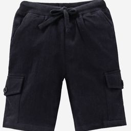 Kiddopanti Solid Colour Shorts - Black-image-45