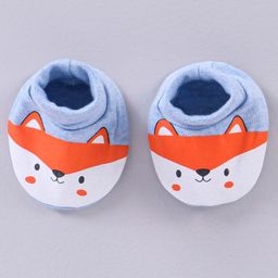 Babyhug Woollen Booties Fox Print - Multicolor-image-3