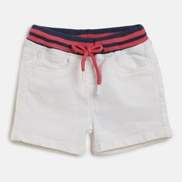 Tales & Stories Solid Regular Fit Shorts - White-image-5