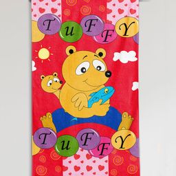 Sassoon Cartoon Printed Medium Cotton Bath Towel in 300 GSM for Kids Tuffy- Red-image-86