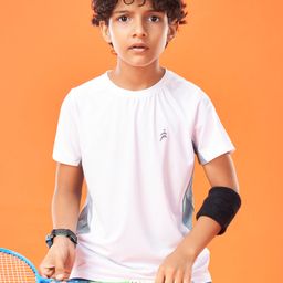 Pine Active High Stretch Skin Friendly Half Sleeves T-Shirt -White-image-9