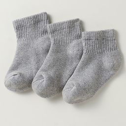 Kookie Kids Terry Knit Solid Socks Pack Of 3 - Grey-image-91