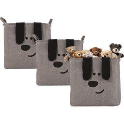 Kuber Industries Grey Set of 3 Regular Multi-Utility Organisers-57