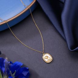 Aadvik Designs Gold-Plated Floral Pendants with Chains-image-26