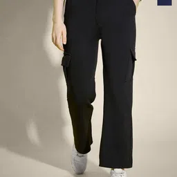 QIOA Women Relaxed High-Rise Cargos Trousers-picture-10