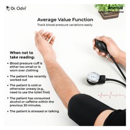 dr. odin Dr Odin Aneroid Sphygmomanometer With Single Head Stethoscope, Latex Bladder, Bulb & Adult Size Cuff With D-ring -(Black) image 3
