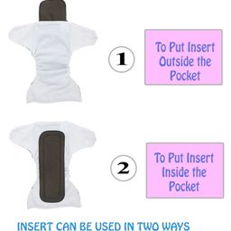 Fantasy India Reusable Washable Cloth Diaper Nappies With Wet-Free 5 Layer Insert Pads - Pack of 12 image 3