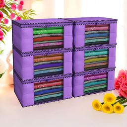 Aura Purple Set of 6 Regular Multi-Utility Organisers-53