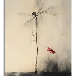 Craftnest creations Cream-Coloured & Black Single Piece Canvas Abstract Wall Paintings-picture-48