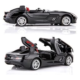 Magicwand 1:32 Scale Die-Cast Metal M.E.R.C.E.D.E.S SLR Car with Openable Doors,Pull Back Action,Blinking Lights Pack of 1Random Color image 4